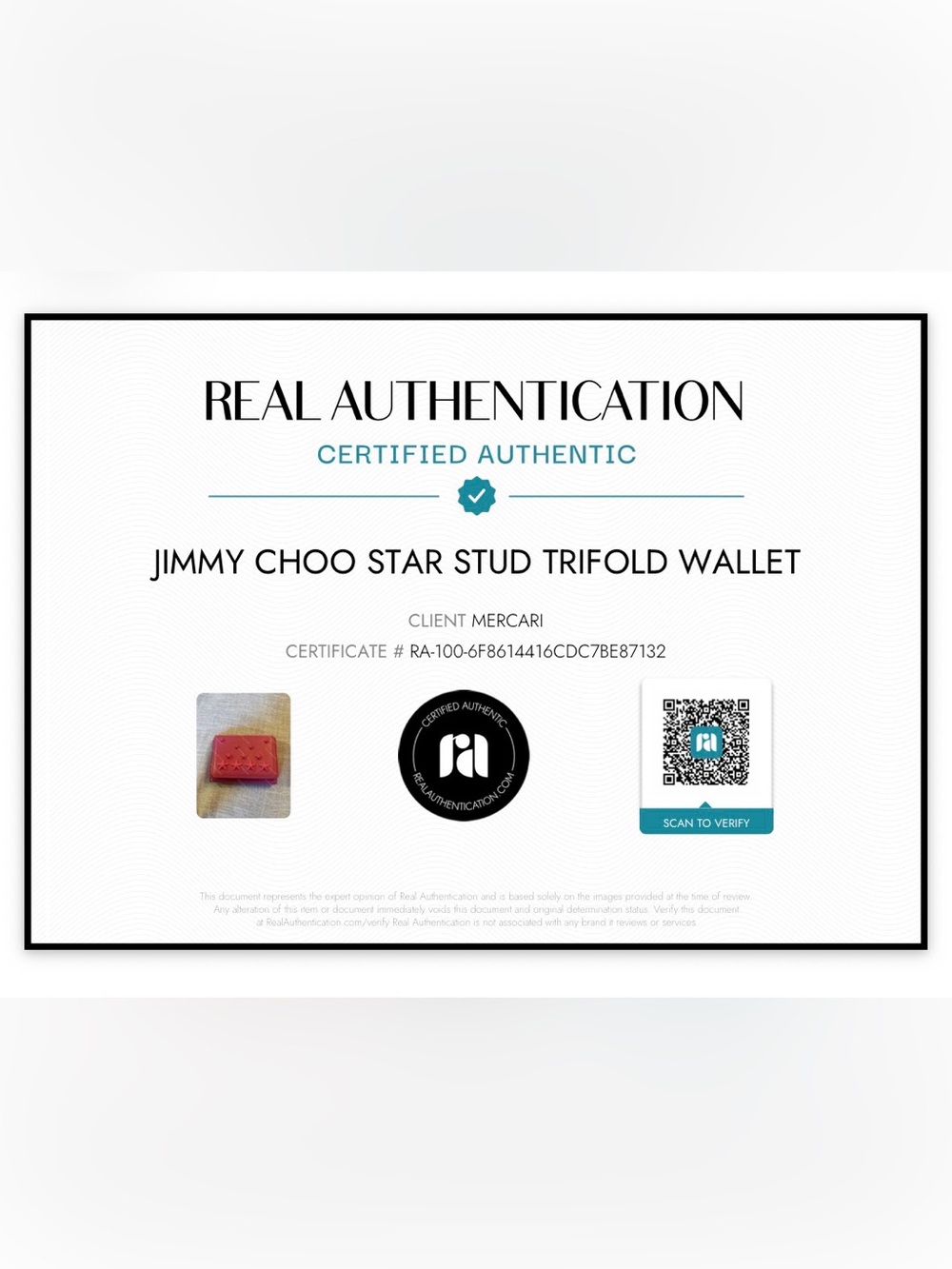Jimmy Choo Pink Star Stud Trifold Wallet - Picture 16 of 16
